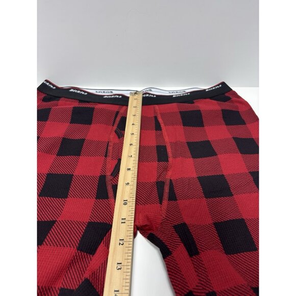 Mens Dickies Long Johns PJs Red & Black Plaid Pattern 41” Long Size Large, New! - Picture 6 of 7
